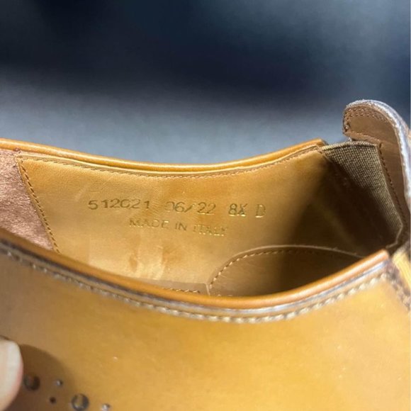 Allen Edmonds Men's Brown Lucca Brogue Oxford Loafers 8.5 - Picture 3 of 4